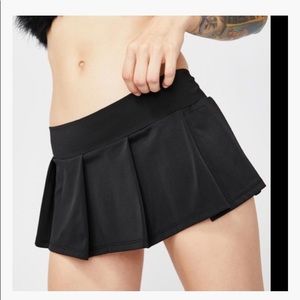 Black micro mini skirt